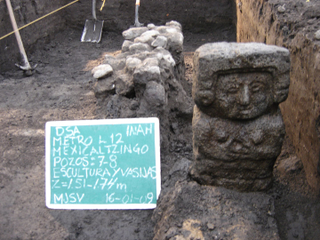 Illustration for article titled Archaeologists Discover Aztec Ritual Skulls Under Mexico City's Subway